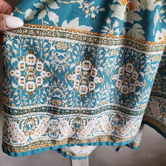 Band of the Free Floral Print Tiered Mini Dress Size L - Picture 5 of 10